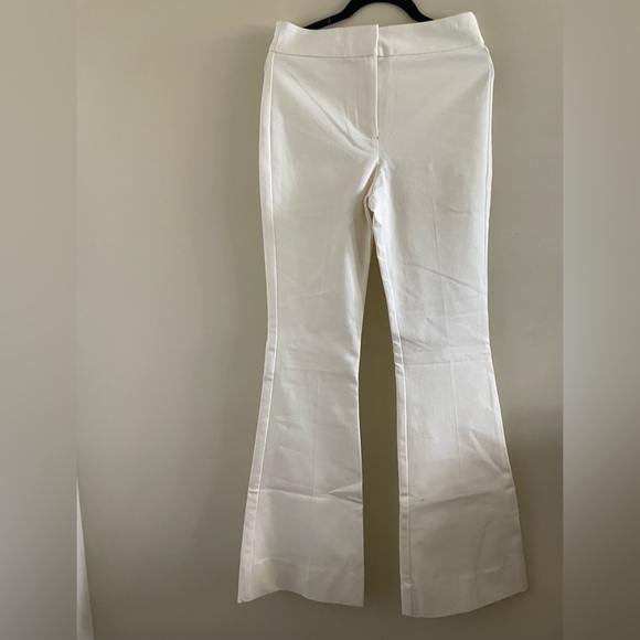 New! 10 Crosby Derek Lam White Flare Pants